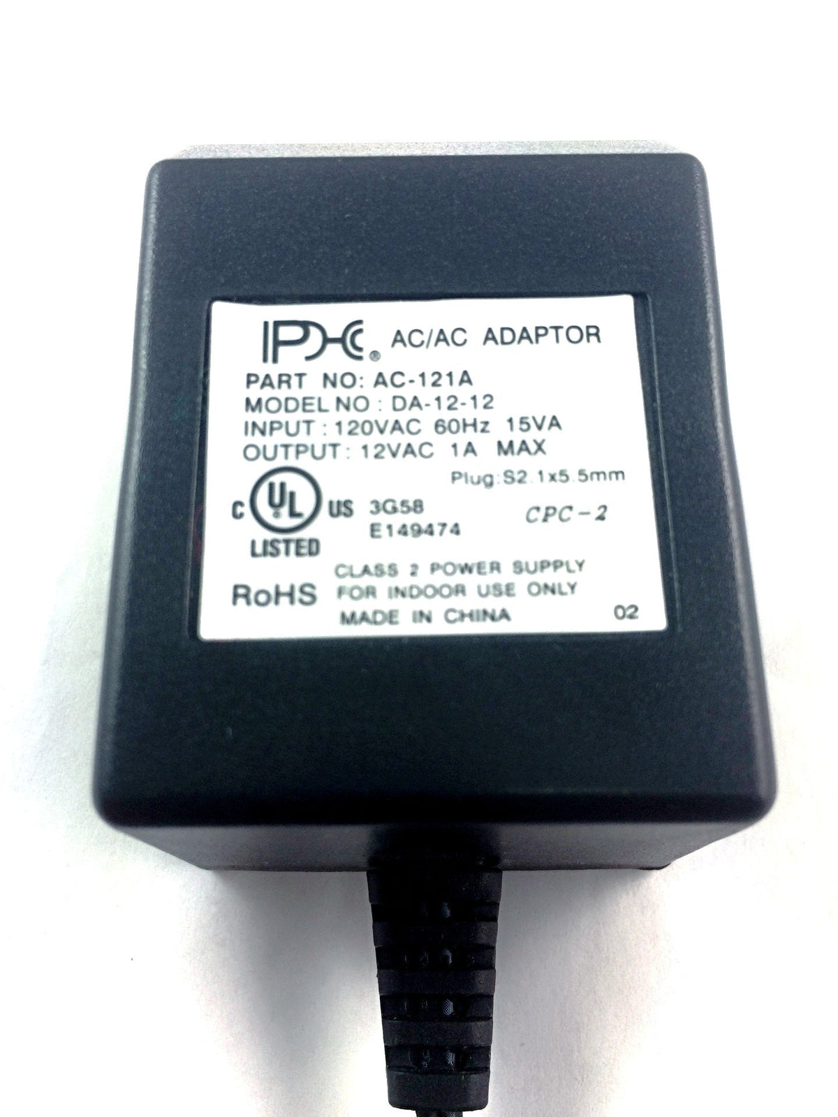 12V / 1000mA USA Power Adaptor, US12AC-1000